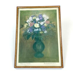 Gėlių printas mediniame rėme su stiklu 1x26x36 cm