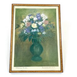 Gėlių printas mediniame rėme su stiklu 1x26x36 cm