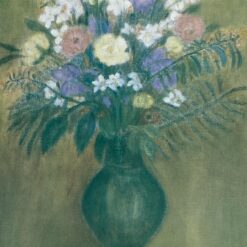 Gėlių printas mediniame rėme su stiklu 1x26x36 cm