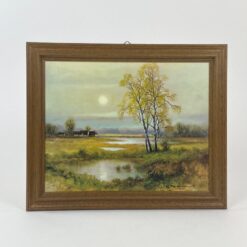 Įrėmintas mediniame rėme gamtos printas 2x35x29 cm