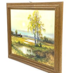 Įrėmintas mediniame rėme gamtos printas 2x35x29 cm