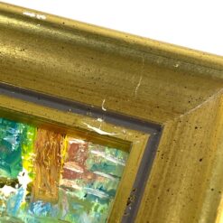 Guašu tapytas gamtos peizažas mediniame rėme 3x28x22 cm