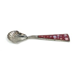 Metalinis kriauklės formos arbatinis šaukštelis su epoksidu 3x11x0,5 cm