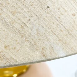 “Bondia” keramikos ir žalvario stalinis šviestuvas tekstilės gaubtu 50,5×50,5×75 cm