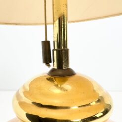 “Bondia” keramikos ir žalvario stalinis šviestuvas tekstilės gaubtu 50,5×50,5×75 cm