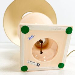 “Bondia” keramikos ir žalvario stalinis šviestuvas tekstilės gaubtu 50,5×50,5×75 cm