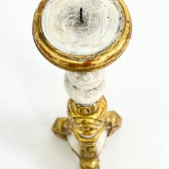 Barokinio stiliaus sendinta medinė žvakidė 22x22x70 cm