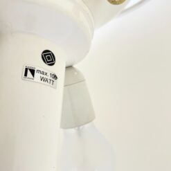 Mid Century “Kaiser Leuchten” šviestuvas iš keramikos ir medžio 50x50x107 cm