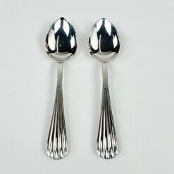 Grasoli-Werk Gebr. Grah Solingen sidabruoto metalo arbatiniai šaukšteliai 2 vnt. kompl. 2×10,5×1 cm