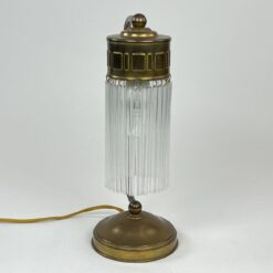 Žalvarinis stalinis šviestuvėlis su stiklo karoliukais 12,5x15x32,5 cm