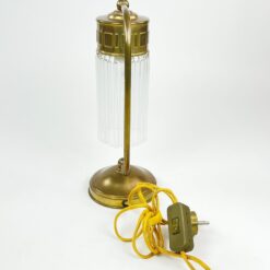 Žalvarinis stalinis šviestuvėlis su stiklo karoliukais 12,5x15x32,5 cm