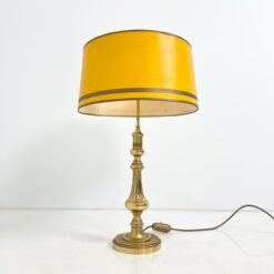 Žalvarinis stalinis šviestuvas popieriniu gaubtu 40x40x67 cm