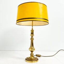 Žalvarinis stalinis šviestuvas popieriniu gaubtu 40x40x67 cm