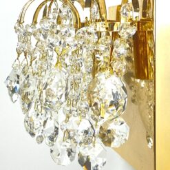 Sieniniai Sölken Leuchten šviestuvai iš metalo ir krištolo 2 vnt. kompl. 14x20x18 cm