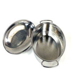 Ovalus metalinis Schulte-Ufer puodas su dangčiu 22×38,5×20 cm