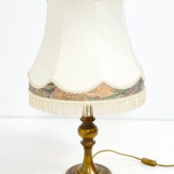 Žalvariniai staliniai šviestuvai tekstilės gaubtais 2 vnt. kompl. 43x43x70 cm