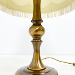 Žalvariniai staliniai šviestuvai tekstilės gaubtais 2 vnt. kompl. 43x43x70 cm