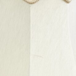 Žalvariniai staliniai šviestuvai tekstilės gaubtais 2 vnt. kompl. 43x43x70 cm