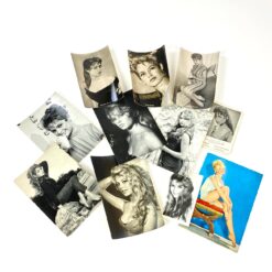 Vintažinės atvirutės su Brigitte Bardot atvaizdais 11 vnt. komplektas 0,1x10x14,5 cm