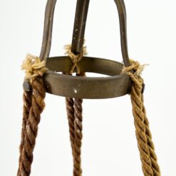 Stiklinis pakabinamas šviestuvo gaubtas su virvėmis 44x44x90 cm