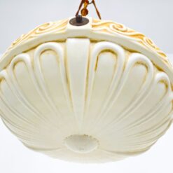 Stiklinis pakabinamas šviestuvo gaubtas su virvėmis 44x44x90 cm