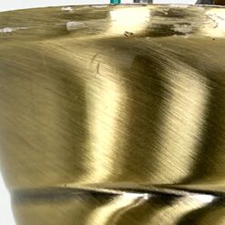 Žalvarinis Honsel Leuchten penkių šakų sietynas su stiklo gaubtais 60x60x77 cm