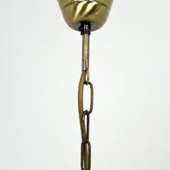 Žalvarinis Honsel Leuchten penkių šakų sietynas su stiklo gaubtais 60x60x77 cm