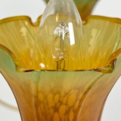 Asmuth Leuchten šešių šakų sietynas iš žalvario ir metalo su stiklo gaubteliais 62x62x80 cm