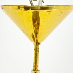 Asmuth Leuchten šešių šakų sietynas iš žalvario ir metalo su stiklo gaubteliais 62x62x80 cm