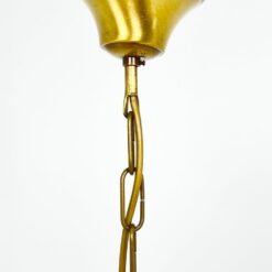 Žalvarinis pakabinamas Richter Leuchten šviestuvas stikliniu gaubtu 42x42x70 cm