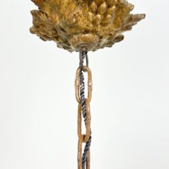 Žalvarinis aštuonių šakų sietynas 73x73x119 cm