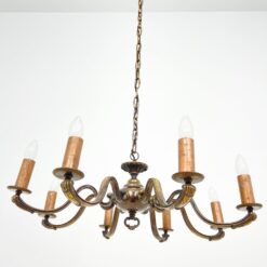 Žalvarinis aštuonių šakų sietynas 73x73x119 cm