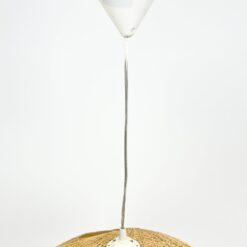 Modernus pakabinamas šviestuvas su klijuotų siūlų gaubtu 55x55x208 cm