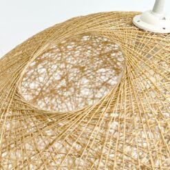 Modernus pakabinamas šviestuvas su klijuotų siūlų gaubtu 55x55x208 cm