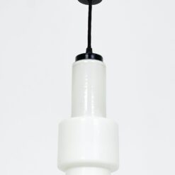 Mid Century Sölken Leuchten pakabinamas šviestuvas stiklo gaubtu 12x12x48 cm