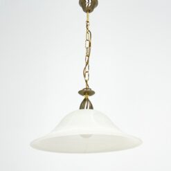 Pakabinamas metalinis šviestuvas stikliniu gaubtu 42x42x70 cm