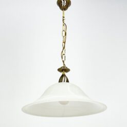 Pakabinamas metalinis šviestuvas stikliniu gaubtu 42x42x70 cm