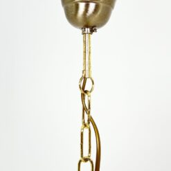 Pakabinamas metalinis šviestuvas stikliniu gaubtu 42x42x70 cm