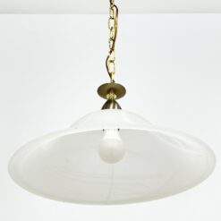 Pakabinamas metalinis šviestuvas stikliniu gaubtu 42x42x70 cm