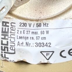 Metalinis Fischer Leuchten dviejų šakų sietynas su stiklo gaubtais 30x70x129 cm