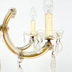 Itališkas šešių šakų sietynas su stiklo detalėmis 56x56x96 cm