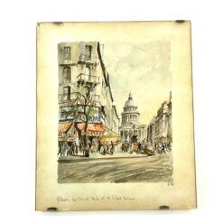 Franz Herbelot spalvotos litografijos darbas “Paris…” 2x30x36 cm