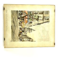 Franz Herbelot spalvotos litografijos darbas “Paris…” 2x30x36 cm