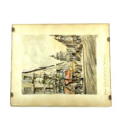 Franz Herbelot spalvotos litografijos darbas “Paris…” 2x30x36 cm