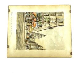 Franz Herbelot spalvotos litografijos darbas “Paris…” 2x30x36 cm