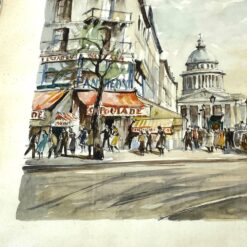 Franz Herbelot spalvotos litografijos darbas “Paris…” 2x30x36 cm