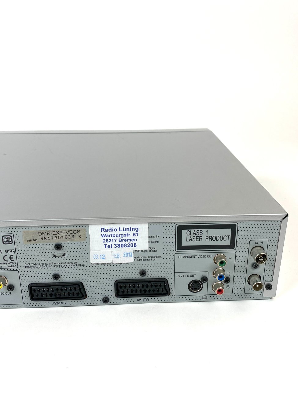 HN1799-senoviniai-magnetofonai-11 “Panasonic DMR-EX95V” kombinuotas VHS magnetofonas 33,5x43x8,5 cm