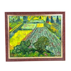 Ant faneruotės įrėmintas gamtos peizažas 2x57x47,5 cm