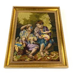 Siuvinėtas paveikslai mediniame rėme “Berniukai” 4x45x57 cm