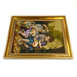 Siuvinėtas paveikslai mediniame rėme “Berniukai” 4x45x57 cm